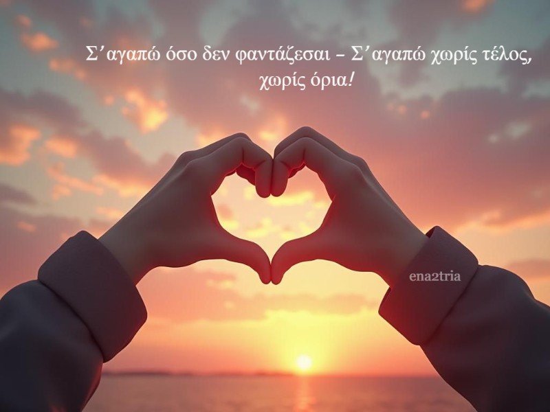Read more about the article Σ’ αγαπώ όσο δεν φαντάζεσαι – Σ’ αγαπώ χωρίς τέλος, χωρίς όρια 💖